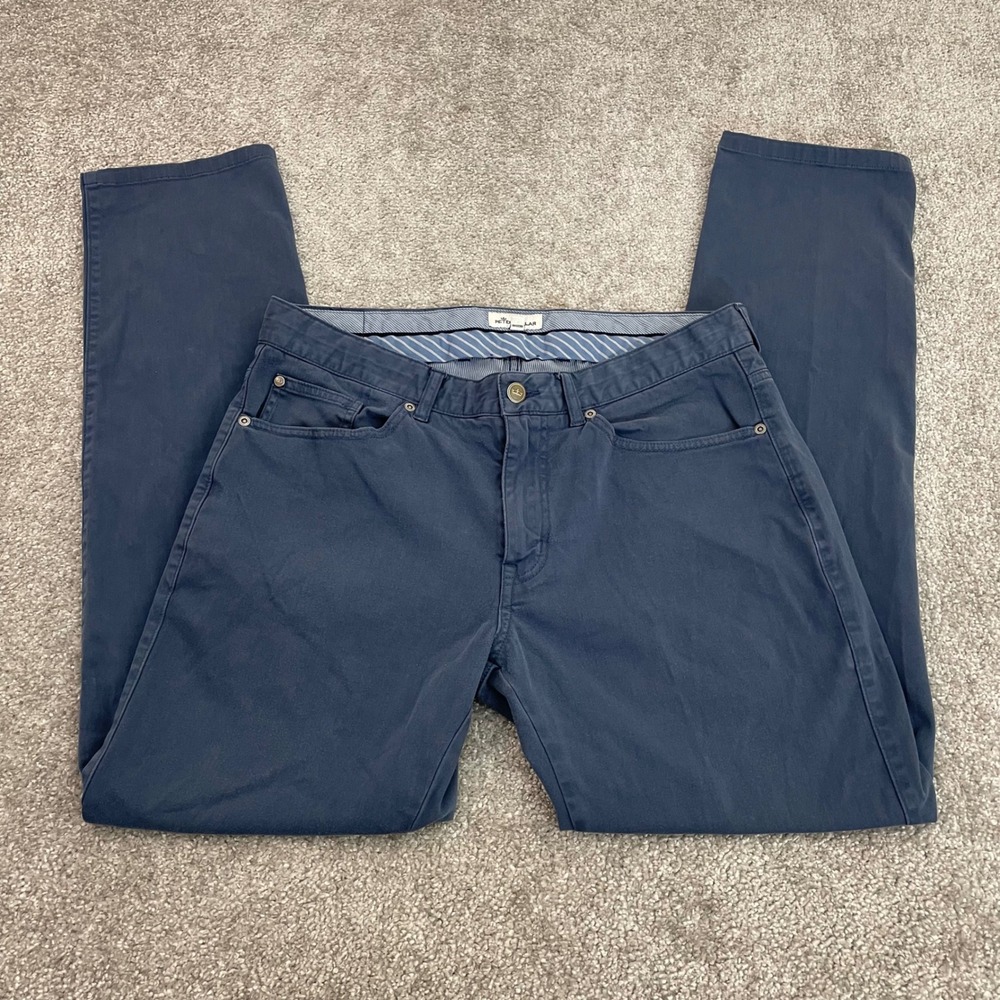 Peter Millar Chino Pants Mens 34 Ultimate Sateen 5 Pocket (Size Tag 33)